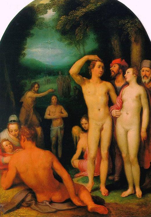 CORNELIS VAN HAARLEM The Baptism of Christ fd oil painting picture